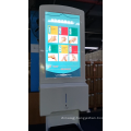 Freestanding LCD screen Digital signage with Automatic hand sanitizer dispenser station